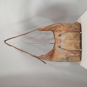 Anuschka Handbag Hand Painted Aztec Print